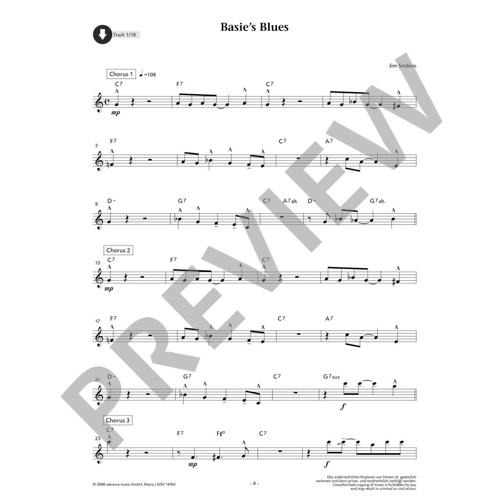 Jim Snidero: Easy Jazz Conception Bb klarinet