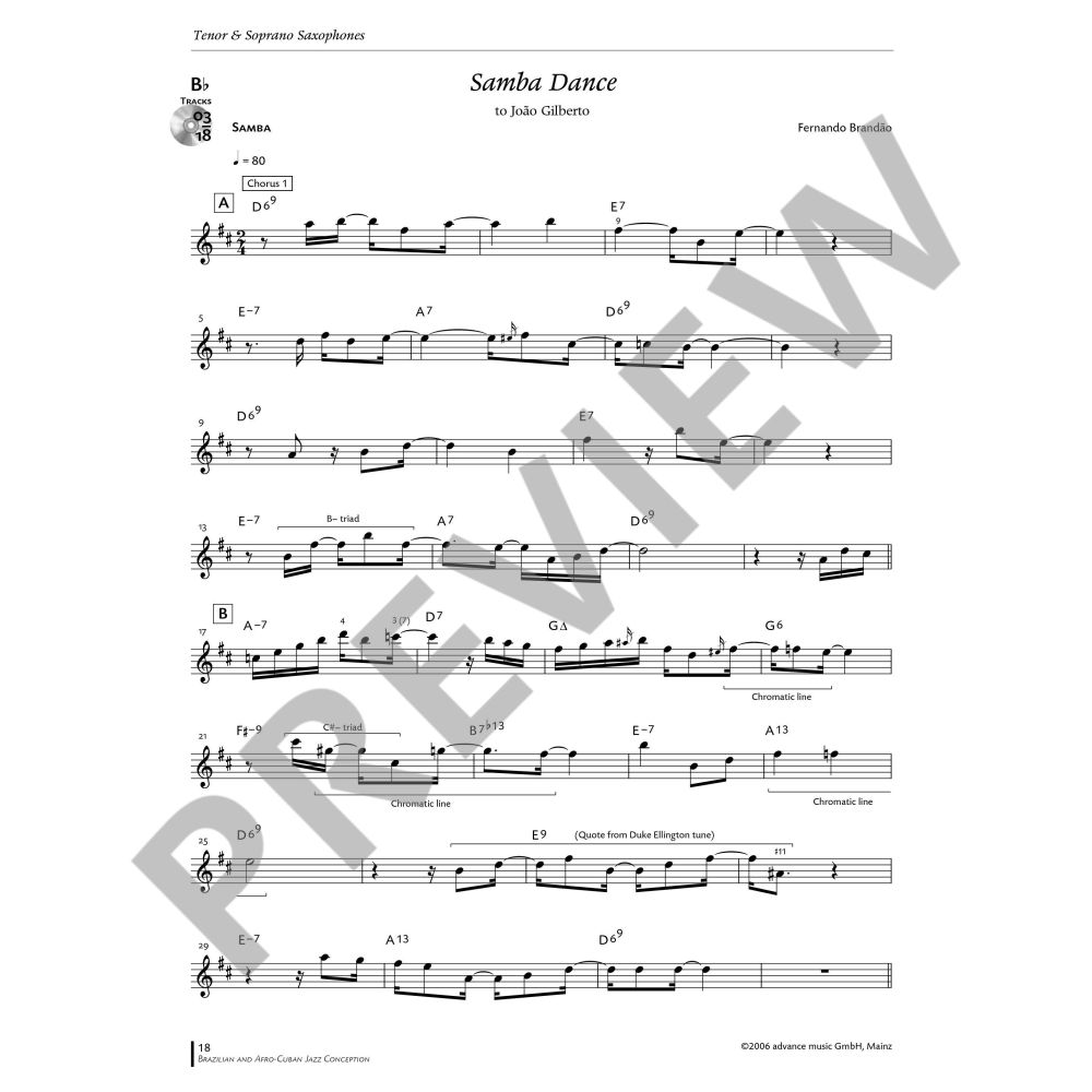 Brazilian & Afro Cuban Jazz Conception sopraan- & tenorsax