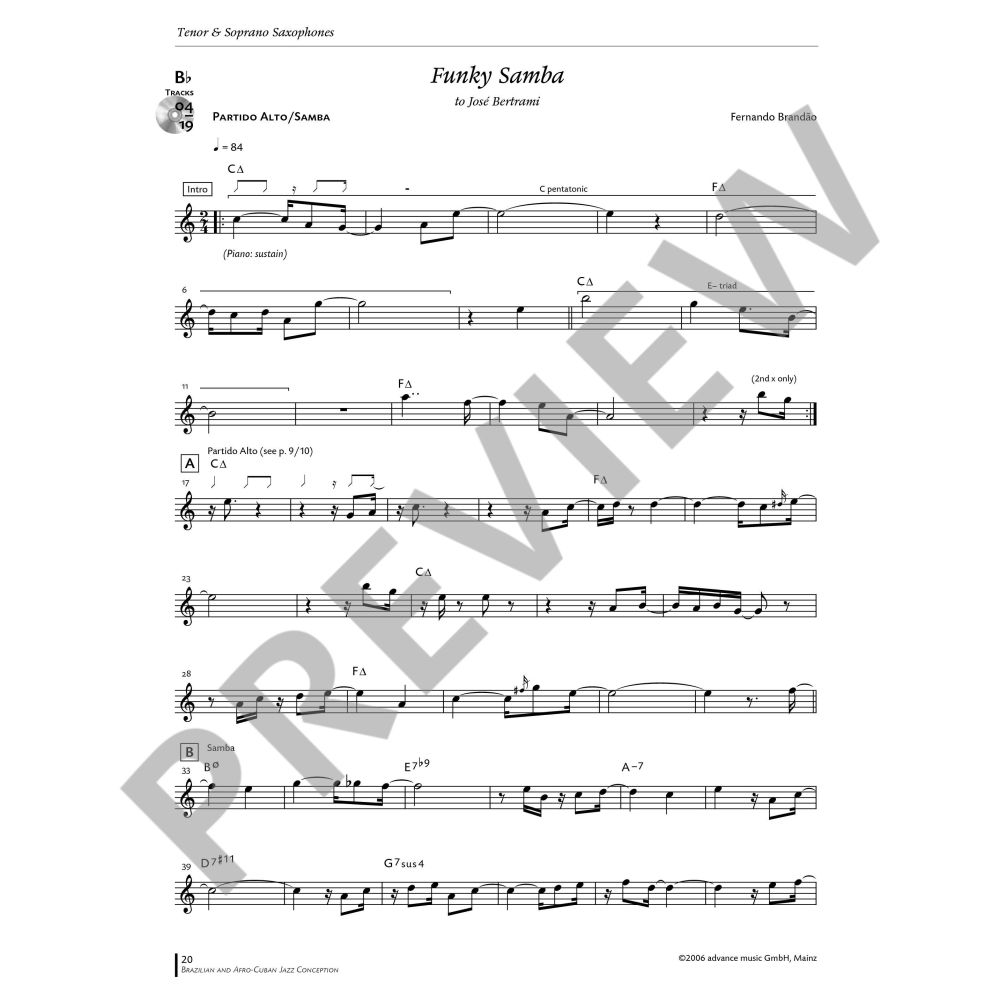 Brazilian & Afro Cuban Jazz Conception sopraan- & tenorsax