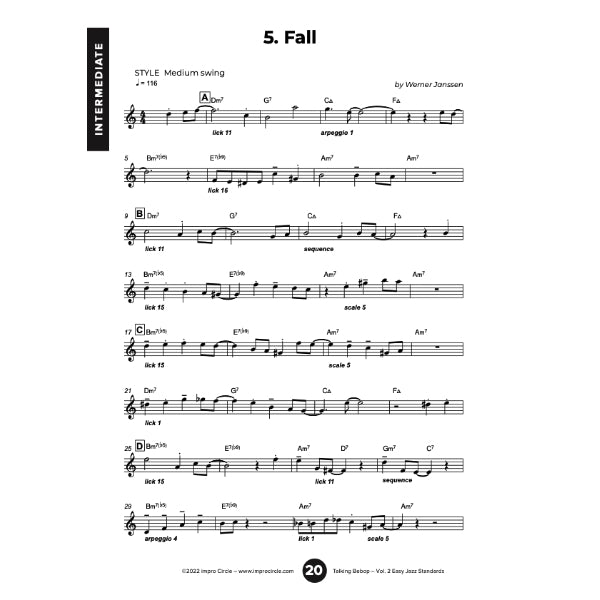 Werner Janssen: Talking Bebop vol. 2 Modal Jazz sopraan- en tenorsax