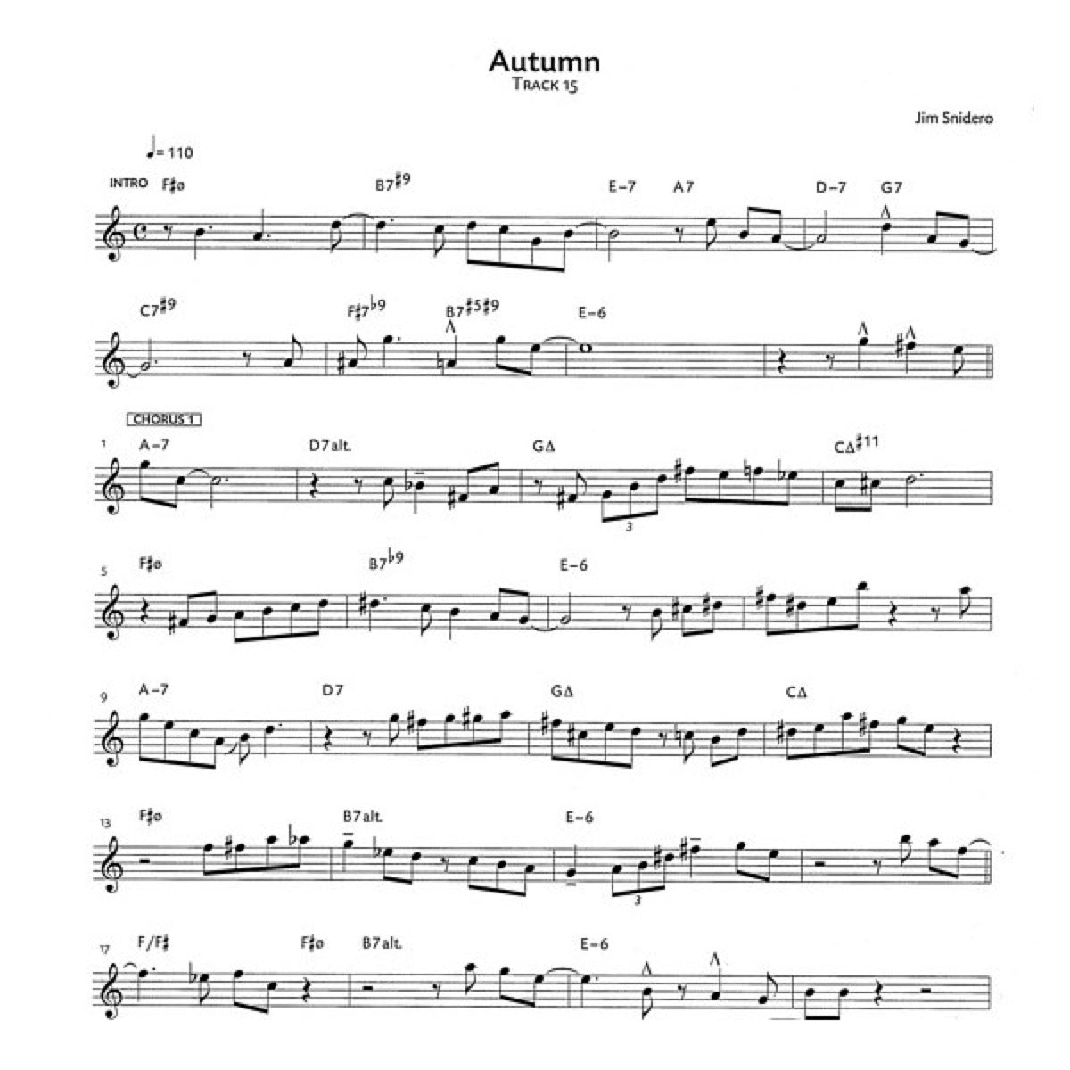 Jim Snidero: Jazz Conception alt- & baritonsax