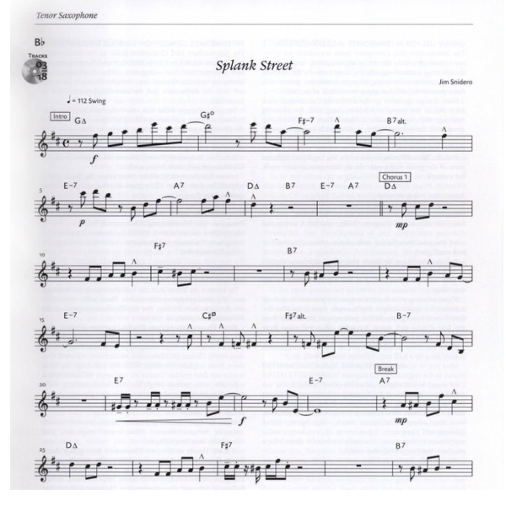 Jim Snidero: Intermediate Jazz Conception tenor-& sopraansax