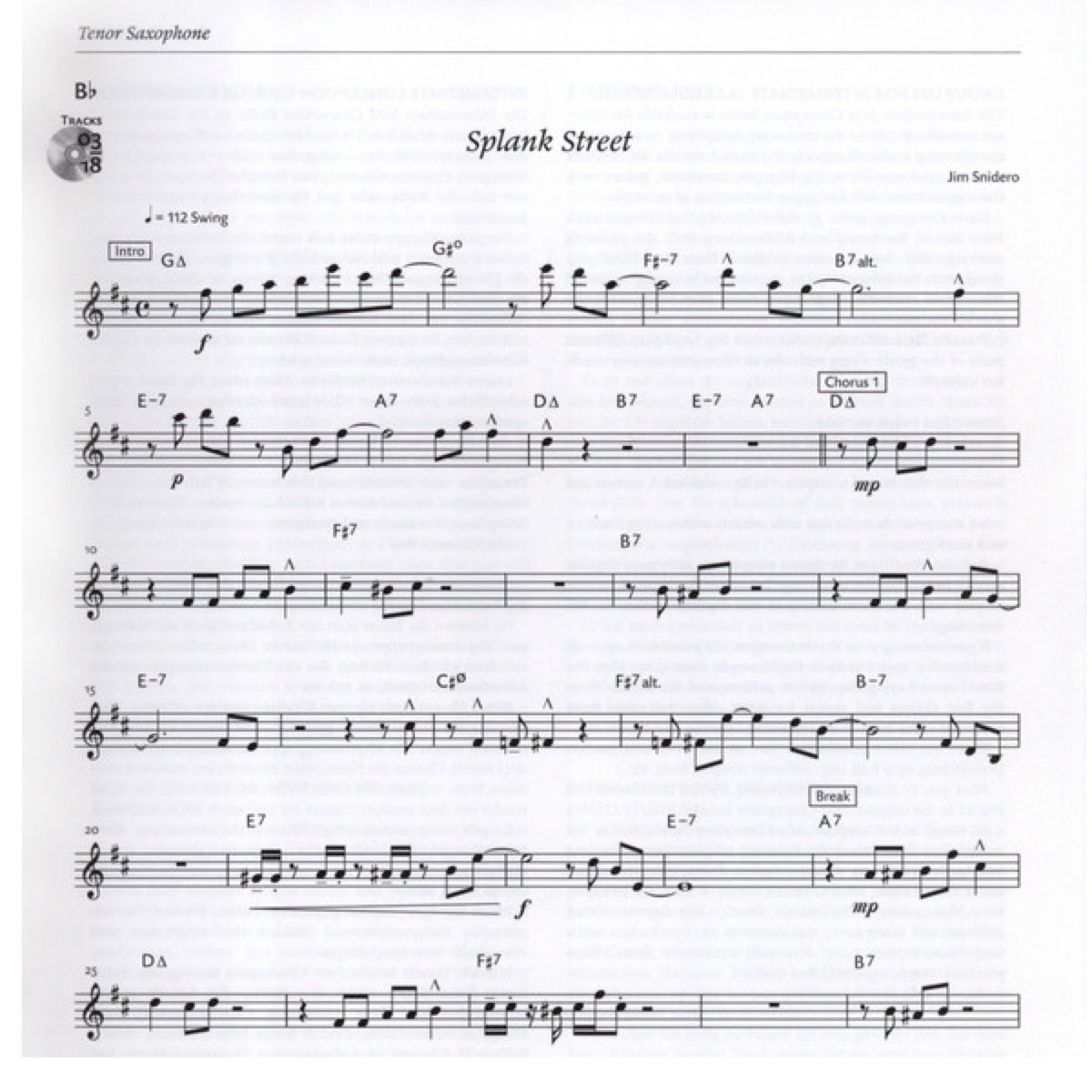 Jim Snidero: Intermediate Jazz Conception tenor-& sopraansax