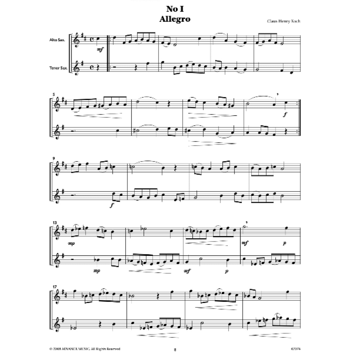 Mainburger Duette alt- & tenorsax