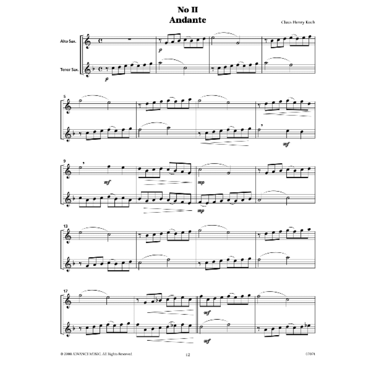 Mainburger Duette alt- & tenorsax