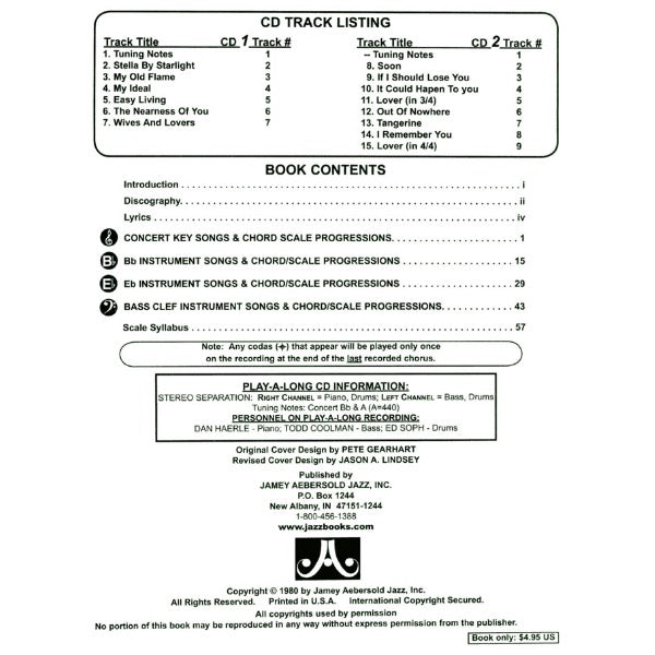 Aebersold vol. 22: Favorite Standards