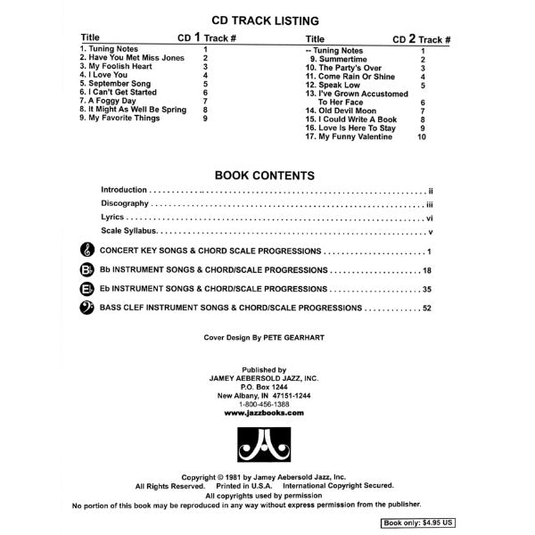 Aebersold vol. 25: All-Time Standards