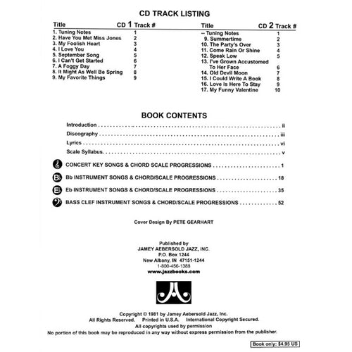 Aebersold vol. 25: All-Time Standards