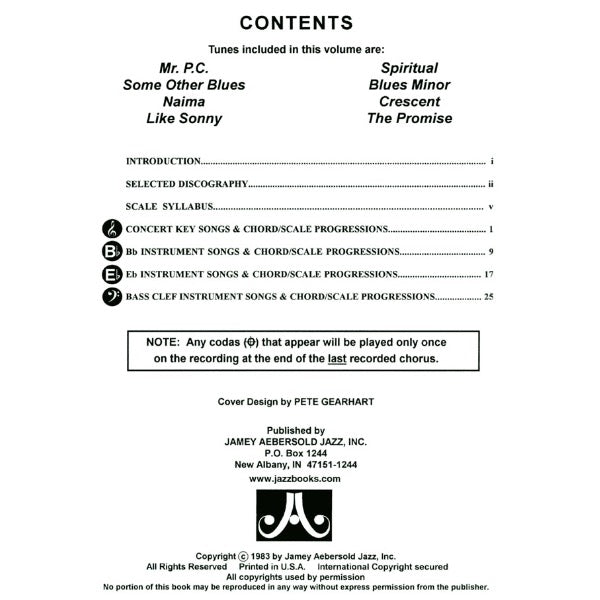 Aebersold vol. 27: John Coltrane