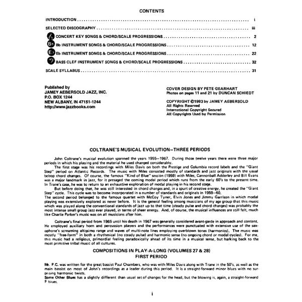 Aebersold vol. 28: John Coltrane