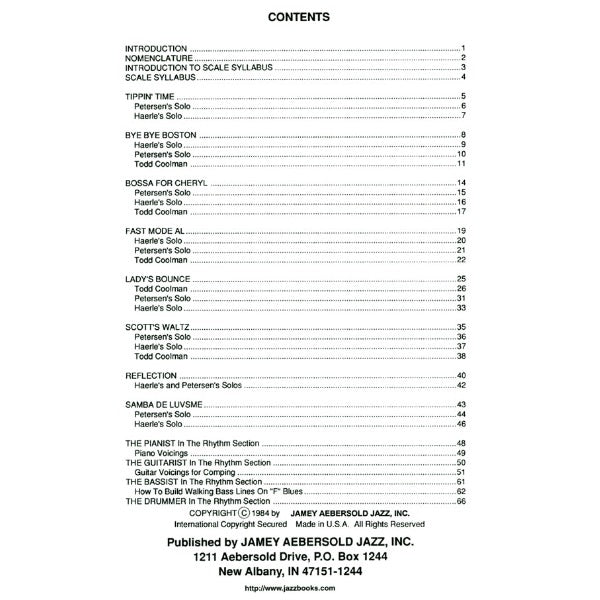 Aebersold vol. 30A: Rhythm Section Workout - Piano & Guitar