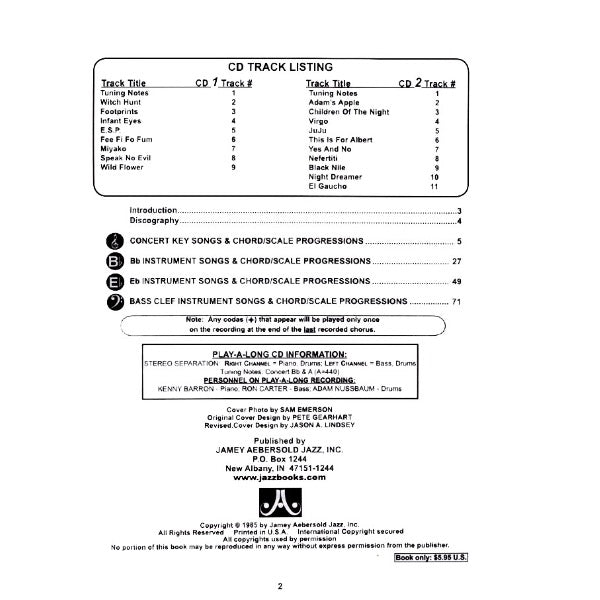 Aebersold vol. 33: Wayne Shorter