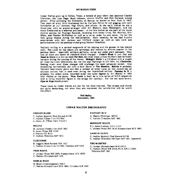 Aebersold vol. 35: Cedar Walton