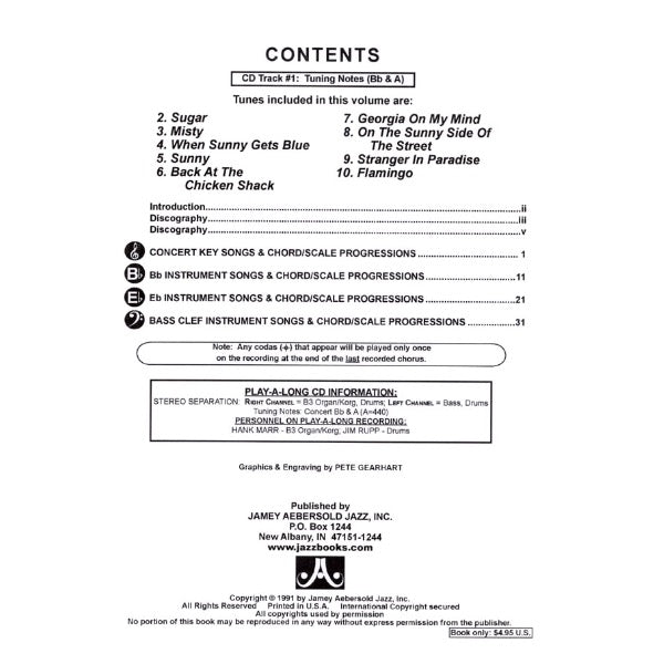 Aebersold vol. 49: Sugar