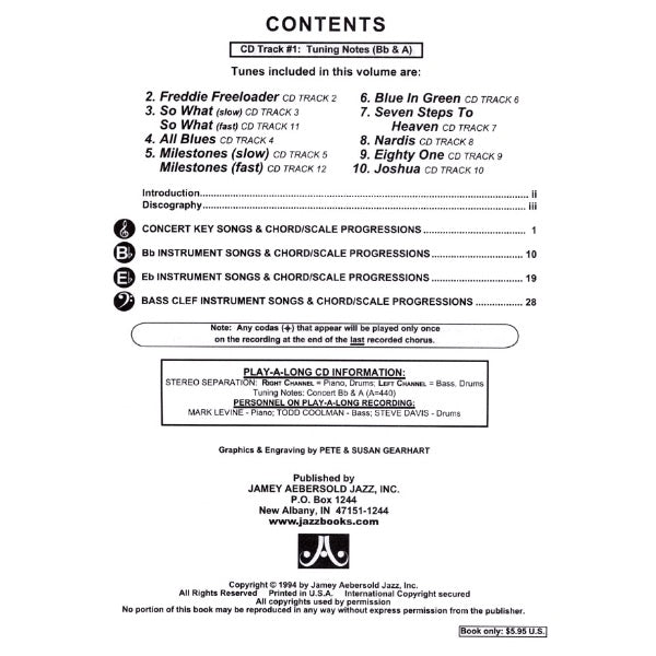 Aebersold vol. 50: The Magic Of Miles Davis