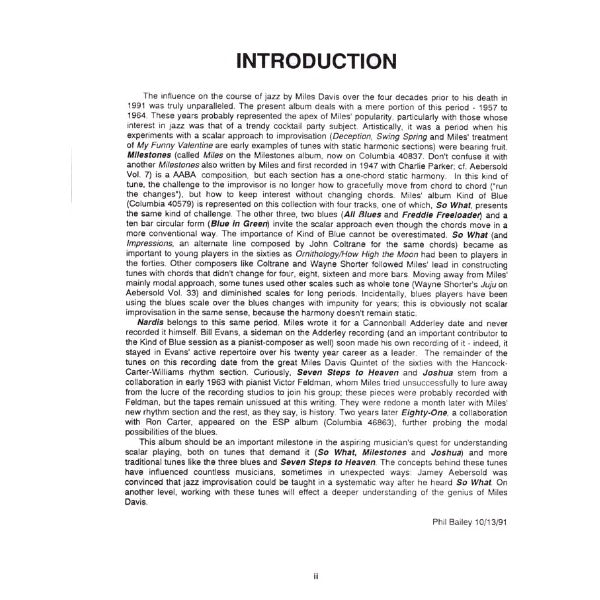 Aebersold vol. 50: The Magic Of Miles Davis