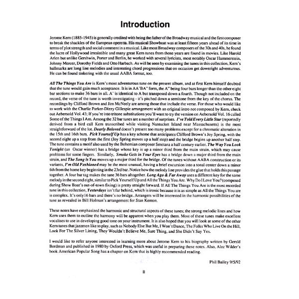 Aebersold vol. 55: Jerome Kern - Yesterdays