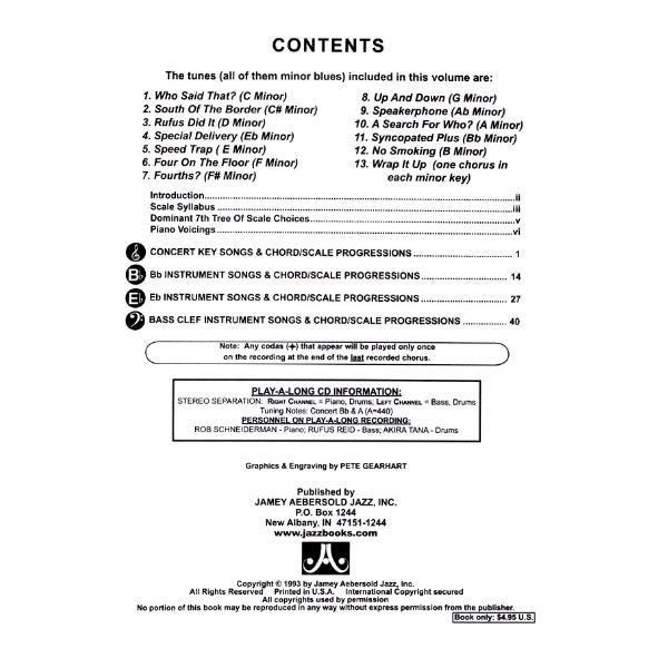 Aebersold vol. 57: Minor Blues In All Keys