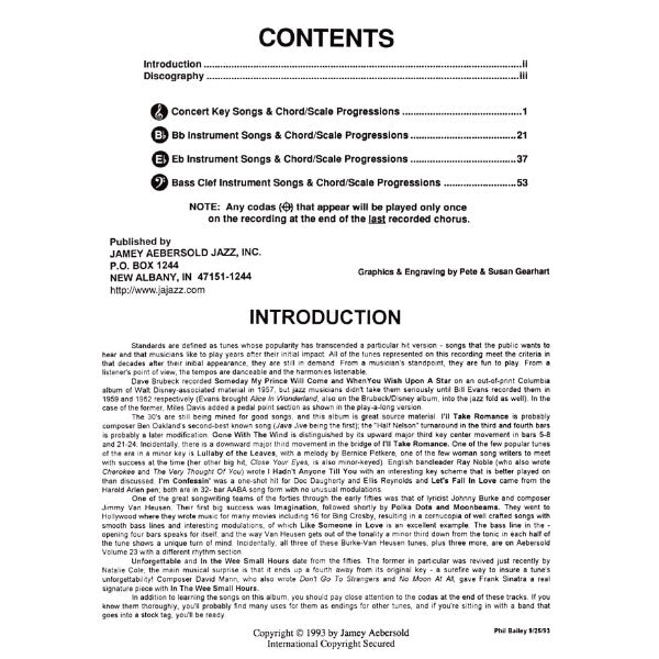 Aebersold vol. 58: Unforgettable Standards