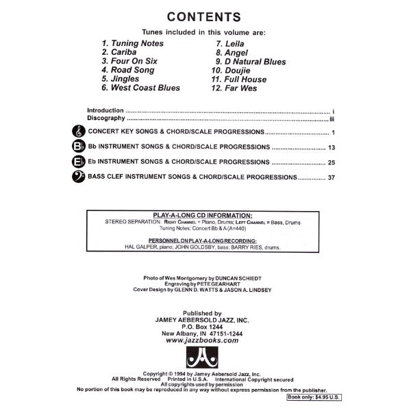 Aebersold vol. 62: Wes Montgomery