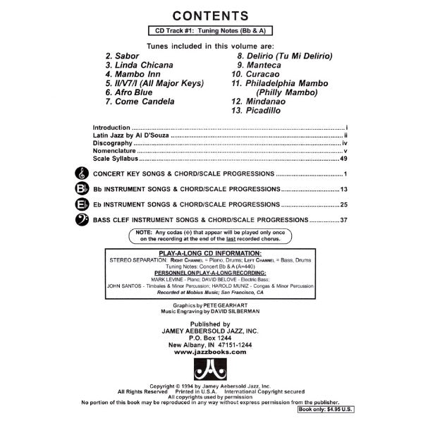 Aebersold vol. 64: Salsa Latin Jazz