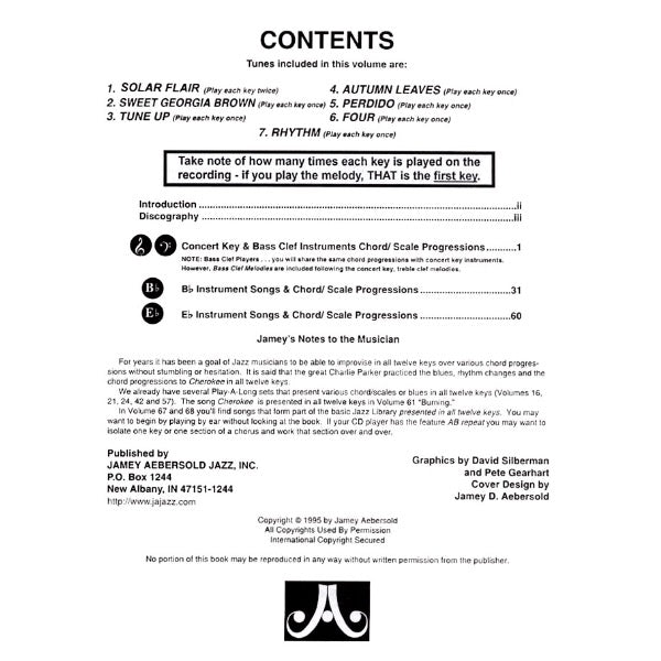 Aebersold vol. 67: Tune Up