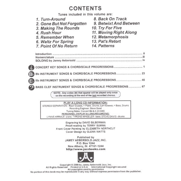 Aebersold vol. 92: Lennie Niehaus