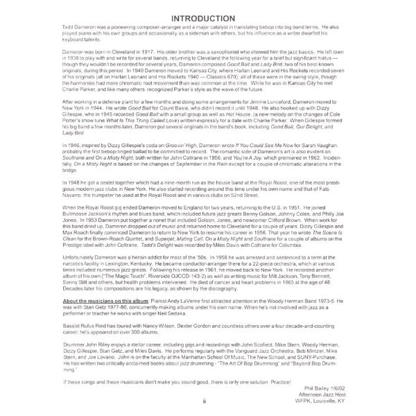 Aebersold vol. 99: Tadd Dameron - Soultrane
