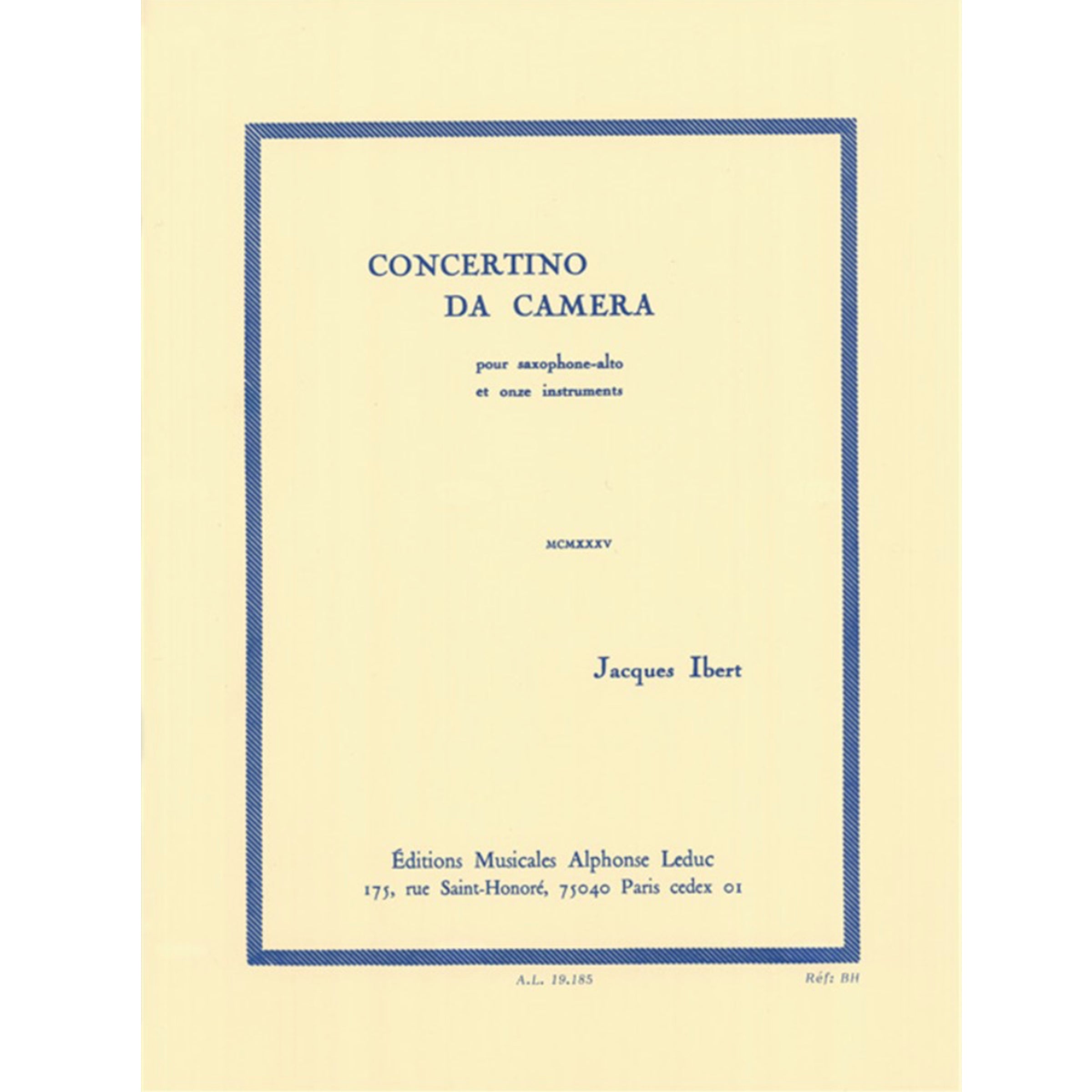 Concertino Da Camera altsax & piano