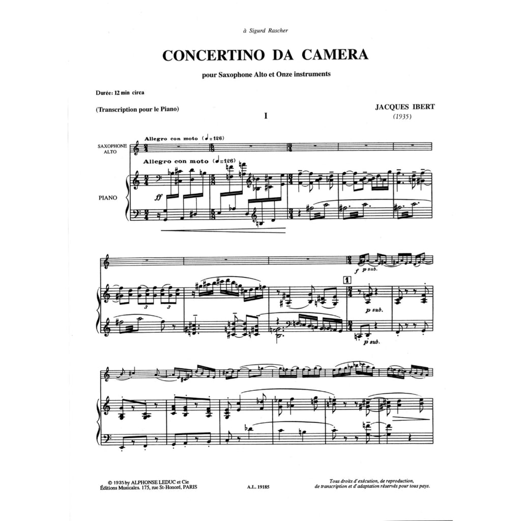 Concertino Da Camera altsax & piano