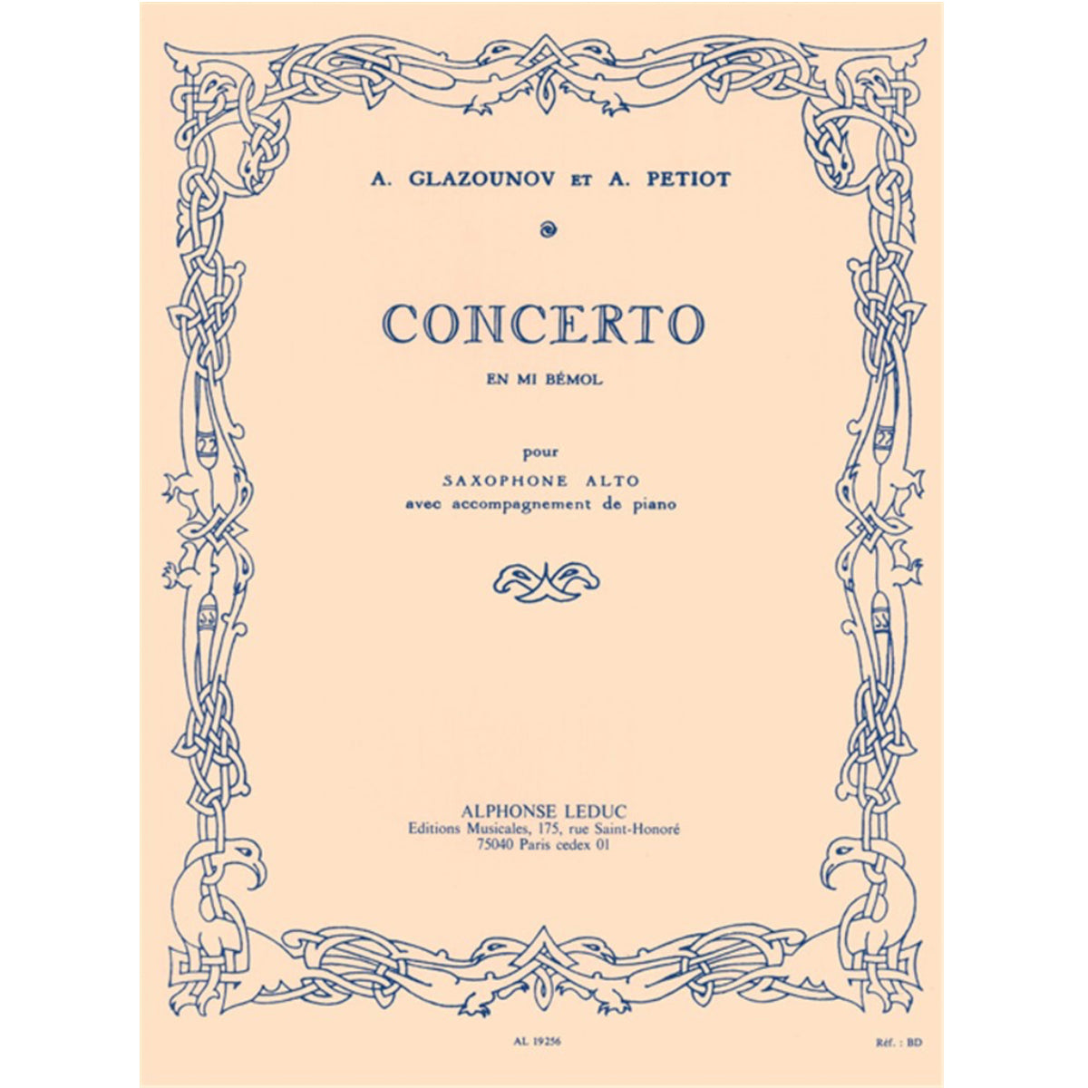 Concerto Op. 19 En Mi Bemol altsax & piano