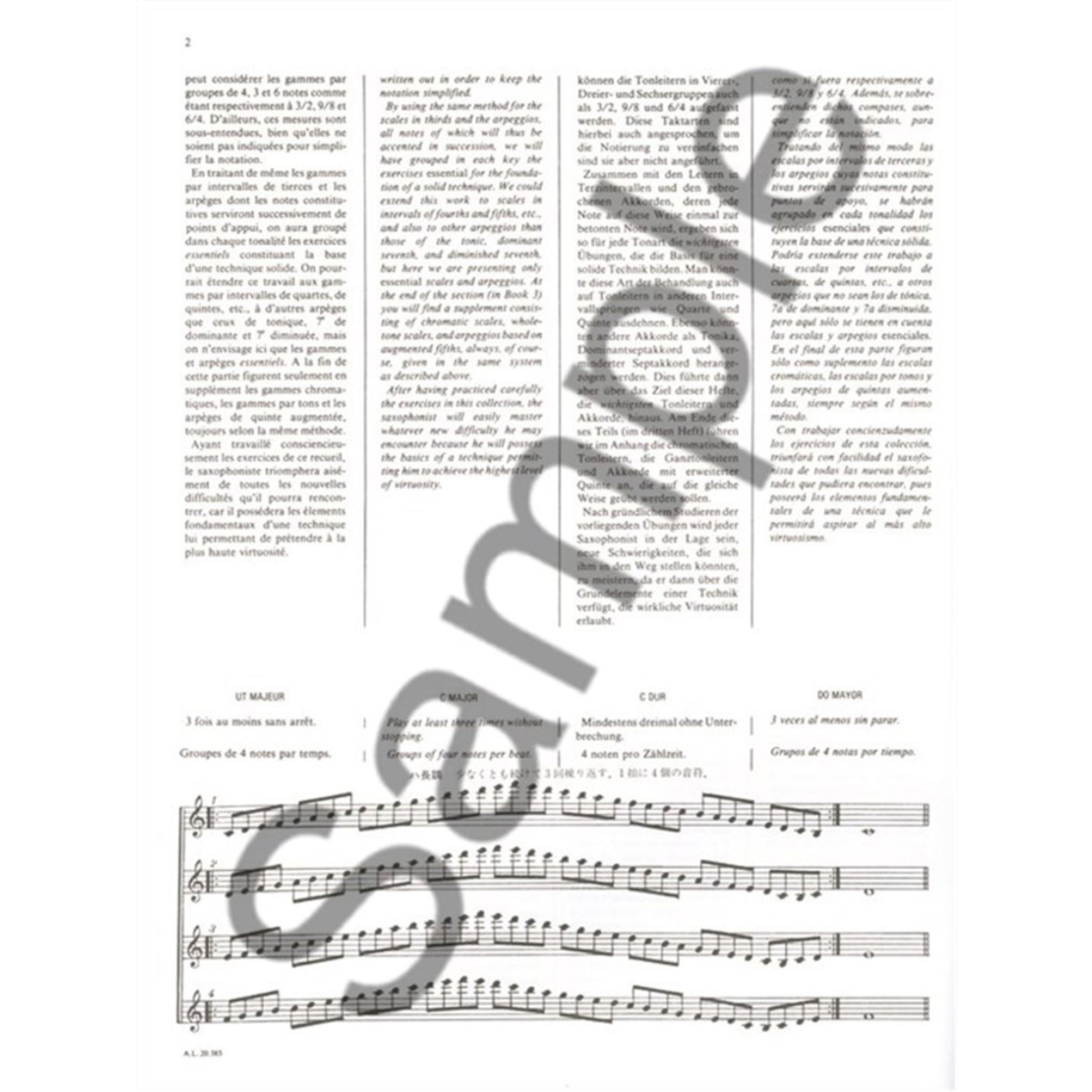 Gammes et Arpèges en Trois Cahiers 2 saxofoon