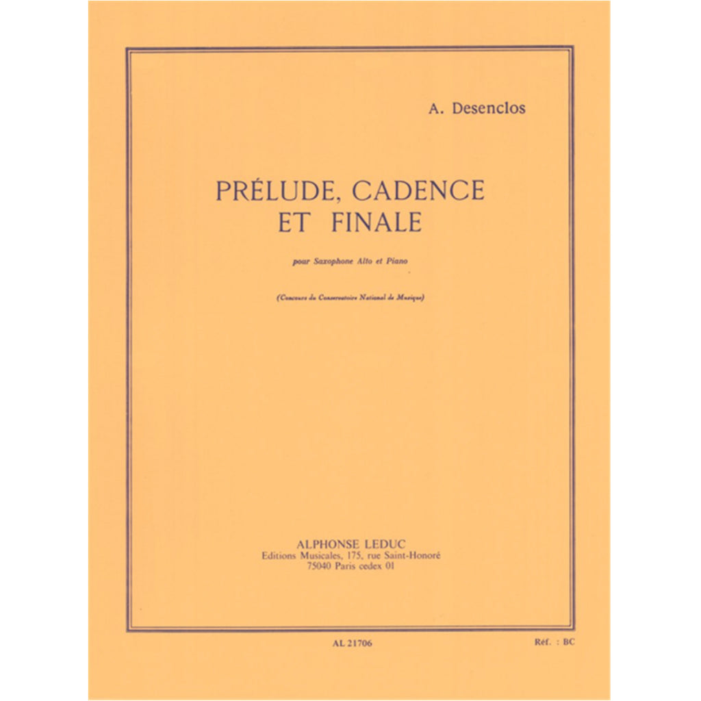 Prelude Cadence et Finale altsax & piano