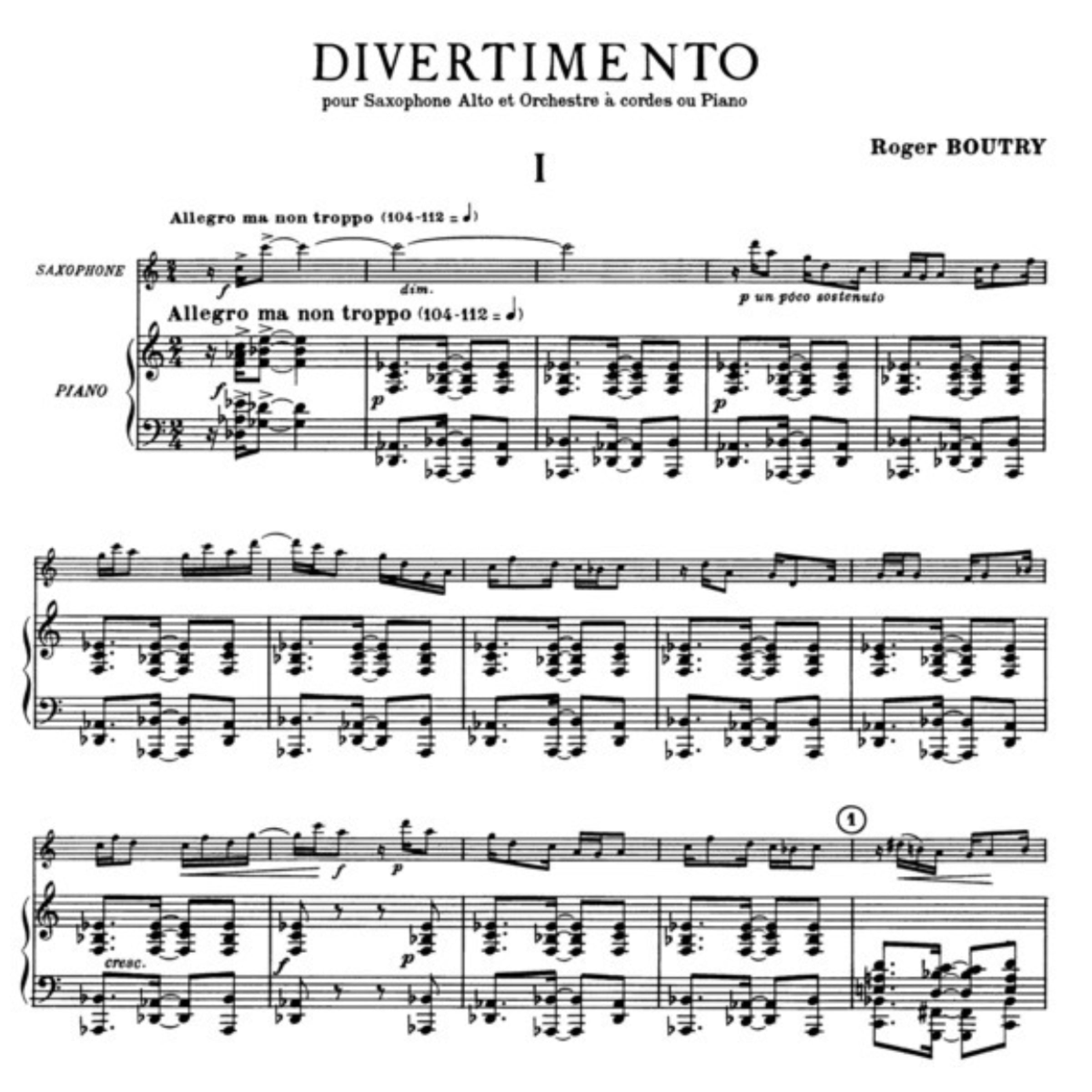 Divertimento altsax & piano