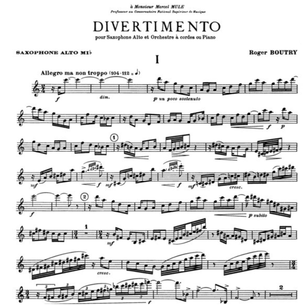 Divertimento altsax & piano