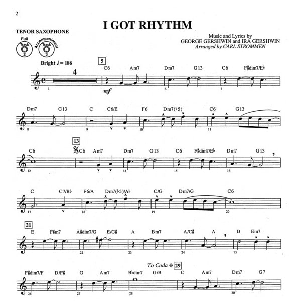 Gershwin by Special Arrangement tenorsax