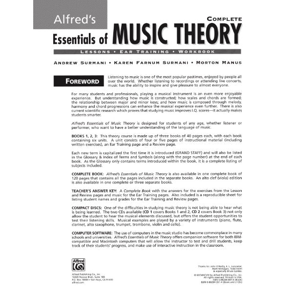 Alfred's Essentials of Music Theory: Complete