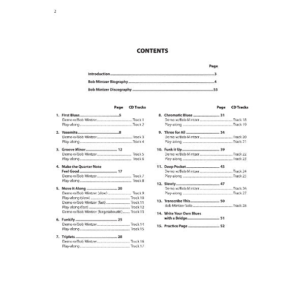 Bob Mintzer: 12 Medium-Easy Jazz, Blues & Funk Etudes Bb
