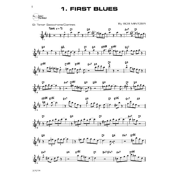 Bob Mintzer: 12 Medium-Easy Jazz, Blues & Funk Etudes Bb