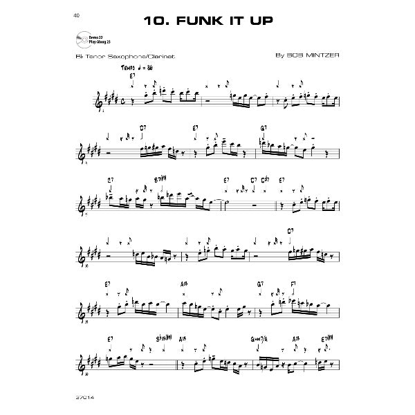 Bob Mintzer: 12 Medium-Easy Jazz, Blues & Funk Etudes Bb