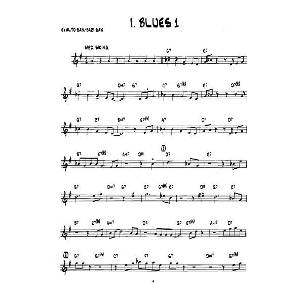 Bob Mintzer: 15 Easy Jazz, Blues & Funk Etudes Eb