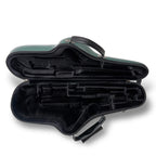 Geopende donkergroene Protec Micro ZIP altsax koffer