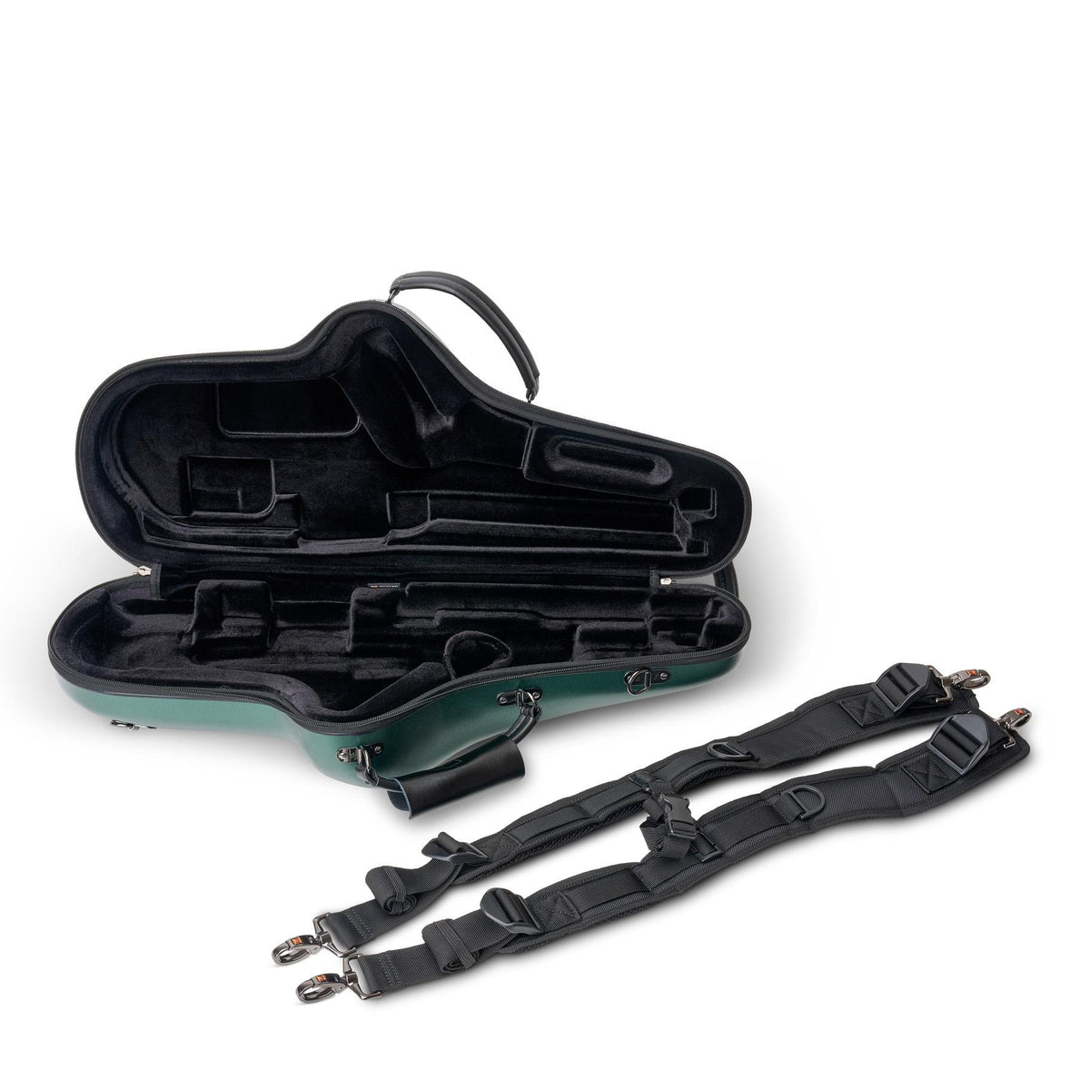 Protec Micro ZIP altsax koffer geopend met losse schouderbanden