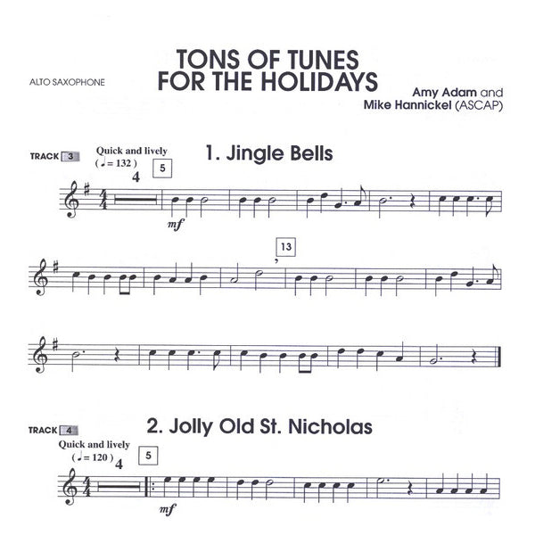 Tons of Tunes for the Holidays altsax