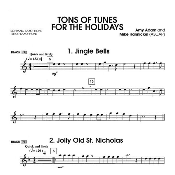 Tons of Tunes for the Holidays sopraan- & tenorsax