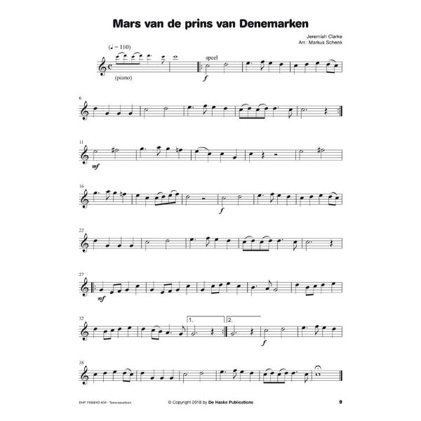 Horen, lezen & spelen: De mooiste klassiekers tenorsax & piano