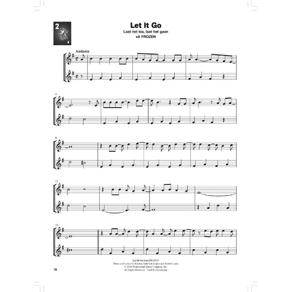 Horen, lezen & spelen: Disney duoboek saxofoon