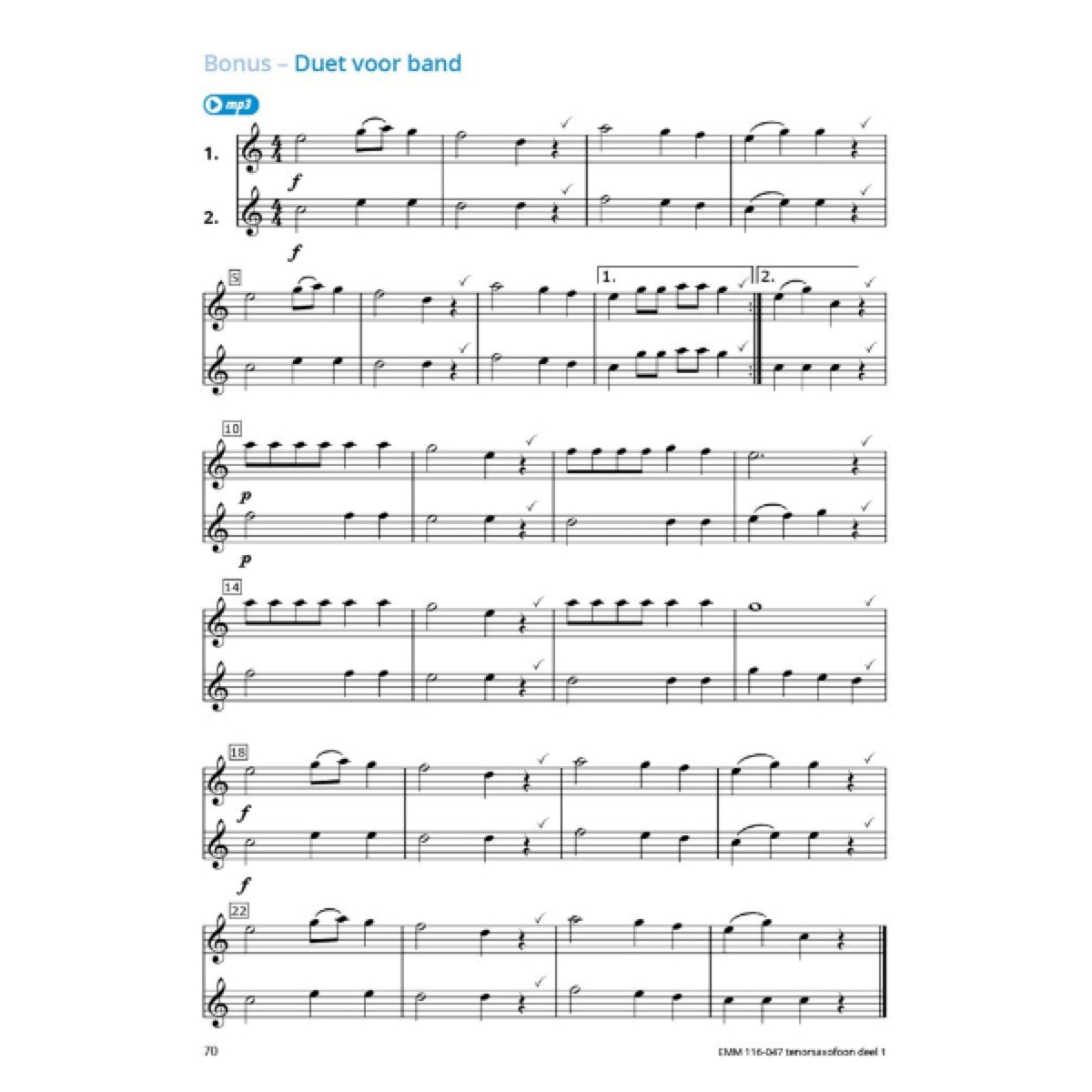 Samen Leren Samenspelen 1 tenorsax