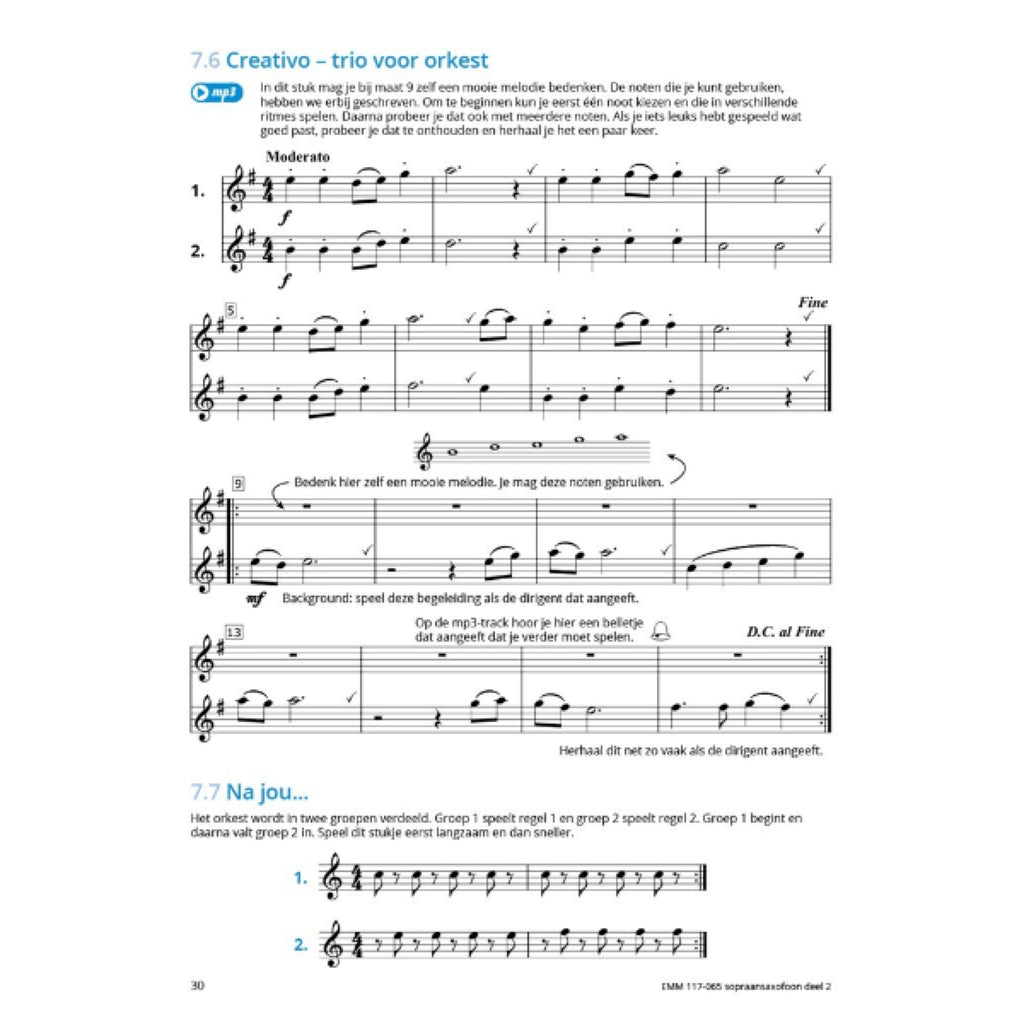 Samen Leren Samenspelen 2 sopraansax