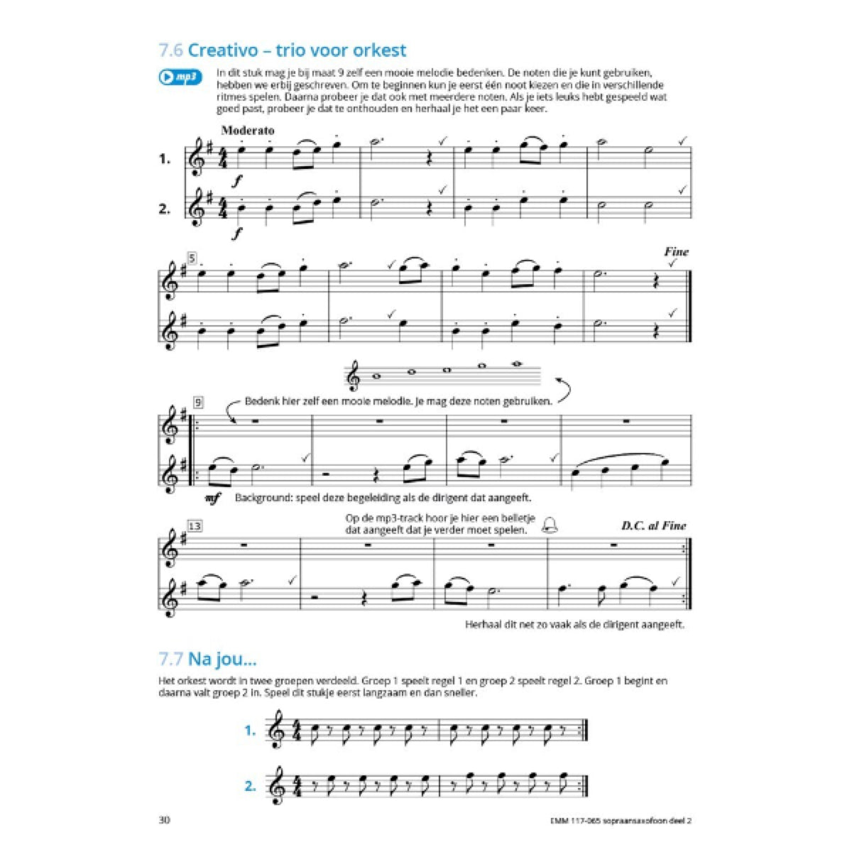 Samen Leren Samenspelen 2 sopraansax